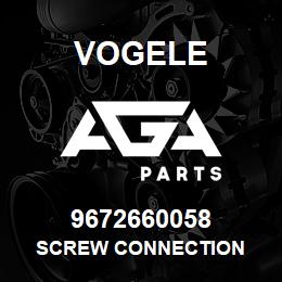 9672660058 Vogele SCREW CONNECTION | AGA Parts