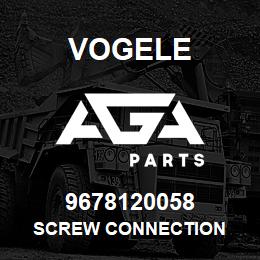9678120058 Vogele SCREW CONNECTION | AGA Parts