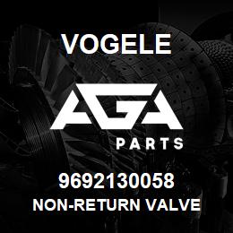 9692130058 Vogele NON-RETURN VALVE | AGA Parts