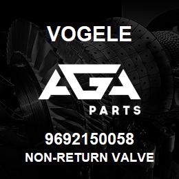 9692150058 Vogele NON-RETURN VALVE | AGA Parts