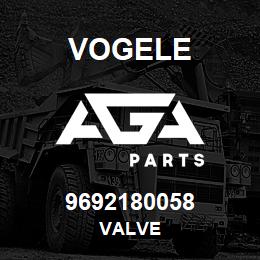 9692180058 Vogele VALVE | AGA Parts
