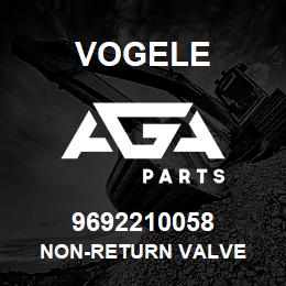 9692210058 Vogele NON-RETURN VALVE | AGA Parts