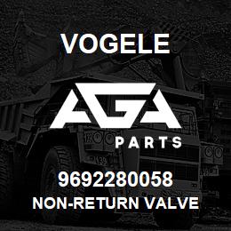 9692280058 Vogele NON-RETURN VALVE | AGA Parts