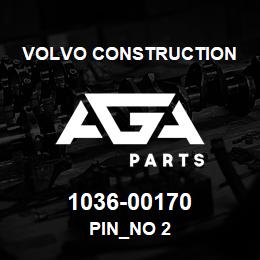 1036-00170 Volvo CE PIN_NO 2 | AGA Parts