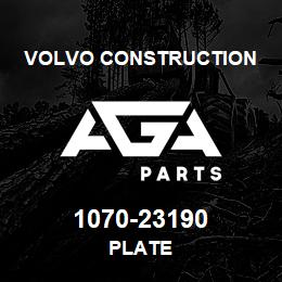 1070-23190 Volvo CE PLATE | AGA Parts