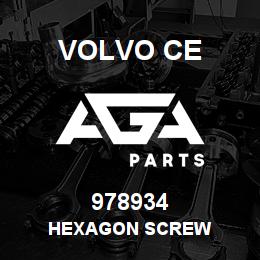 978934 Volvo CE HEXAGON SCREW | AGA Parts