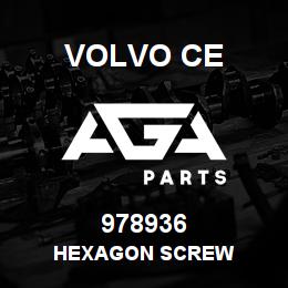 978936 Volvo CE HEXAGON SCREW | AGA Parts