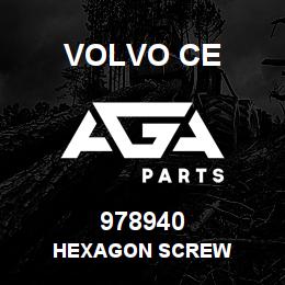978940 Volvo CE HEXAGON SCREW | AGA Parts