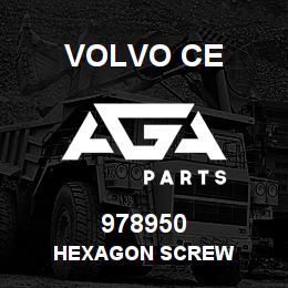 978950 Volvo CE HEXAGON SCREW | AGA Parts