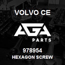 978954 Volvo CE HEXAGON SCREW | AGA Parts