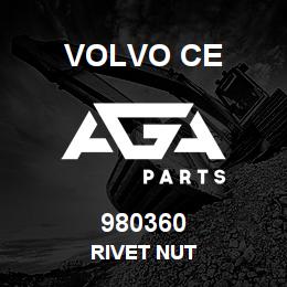 980360 Volvo CE RIVET NUT | AGA Parts