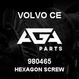 980465 Volvo CE HEXAGON SCREW | AGA Parts