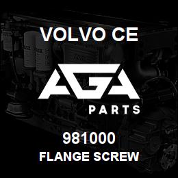 981000 Volvo CE FLANGE SCREW | AGA Parts