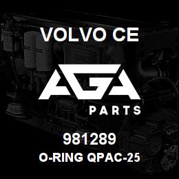 981289 Volvo CE O-RING QPAC-25 | AGA Parts