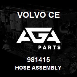 981415 Volvo CE HOSE ASSEMBLY | AGA Parts