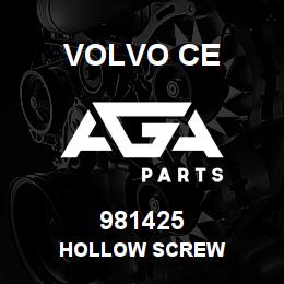 981425 Volvo CE HOLLOW SCREW | AGA Parts