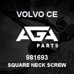 981693 Volvo CE SQUARE NECK SCREW | AGA Parts