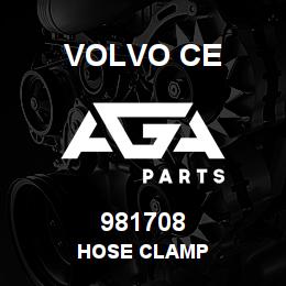 981708 Volvo CE HOSE CLAMP | AGA Parts