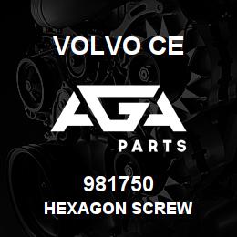 981750 Volvo CE HEXAGON SCREW | AGA Parts
