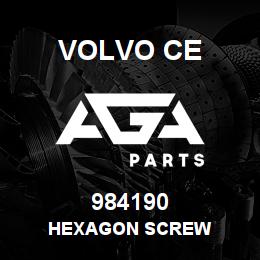 984190 Volvo CE HEXAGON SCREW | AGA Parts