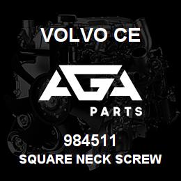 984511 Volvo CE SQUARE NECK SCREW | AGA Parts