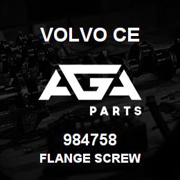 984758 Volvo CE FLANGE SCREW | AGA Parts