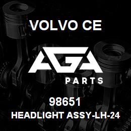 98651 Volvo CE HEADLIGHT ASSY-LH-24V | AGA Parts