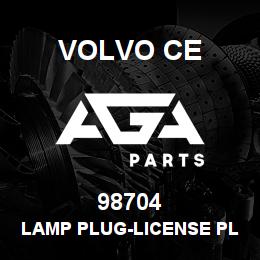 98704 Volvo CE LAMP PLUG-LICENSE PLATE | AGA Parts