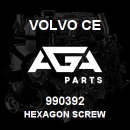 990392 Volvo CE HEXAGON SCREW | AGA Parts