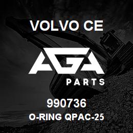 990736 Volvo CE O-RING QPAC-25 | AGA Parts