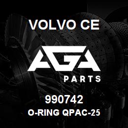 990742 Volvo CE O-RING QPAC-25 | AGA Parts