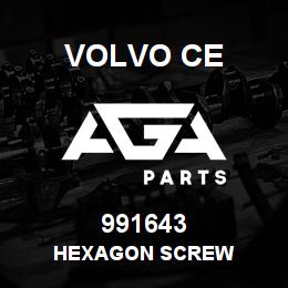991643 Volvo CE HEXAGON SCREW | AGA Parts
