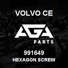 991649 Volvo CE HEXAGON SCREW | AGA Parts