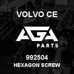 992504 Volvo CE HEXAGON SCREW | AGA Parts