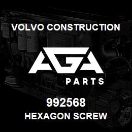 992568 Volvo CE HEXAGON SCREW | AGA Parts