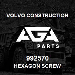 992570 Volvo CE HEXAGON SCREW | AGA Parts