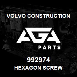 992974 Volvo CE HEXAGON SCREW | AGA Parts