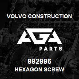 992996 Volvo CE HEXAGON SCREW | AGA Parts