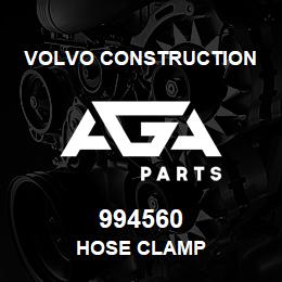 994560 Volvo CE HOSE CLAMP | AGA Parts