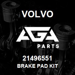 21496551 Volvo BRAKE PAD KIT | AGA Parts