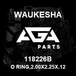 118226B Waukesha O RING,2.00X2.25X.12,NITRILE | AGA Parts