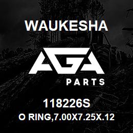118226S Waukesha O RING,7.00X7.25X.12,NITRILE | AGA Parts