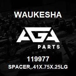 119977 Waukesha SPACER,.41X.75X.25LG | AGA Parts