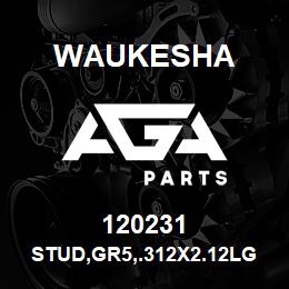 120231 Waukesha STUD,GR5,.312X2.12LG | AGA Parts