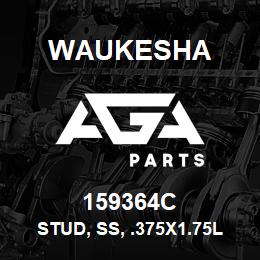 159364C Waukesha STUD, SS, .375X1.75LG | AGA Parts