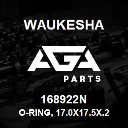 168922N Waukesha O-RING, 17.0X17.5X.25, NITRILE | AGA Parts