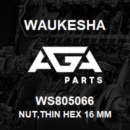 WS805066 Waukesha NUT,THIN HEX 16 MM | AGA Parts