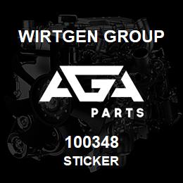 100348 Wirtgen Group STICKER | AGA Parts
