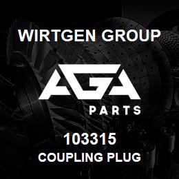 103315 Wirtgen Group COUPLING PLUG | AGA Parts