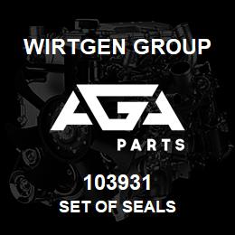 103931 Wirtgen Group SET OF SEALS | AGA Parts